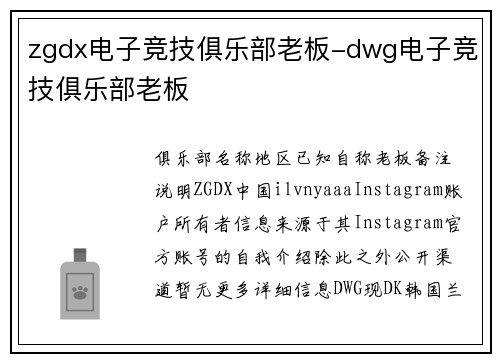 zgdx电子竞技俱乐部老板-dwg电子竞技俱乐部老板